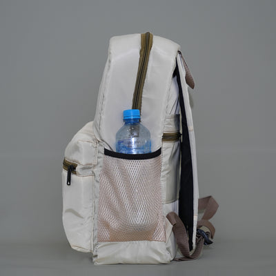 Natural Titanium - 2 Separate Laptop Section Backpack S11 // Water Resistant