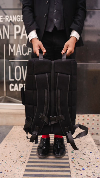 2 in 1 Sandwich Style Duffle Rucksack Black //