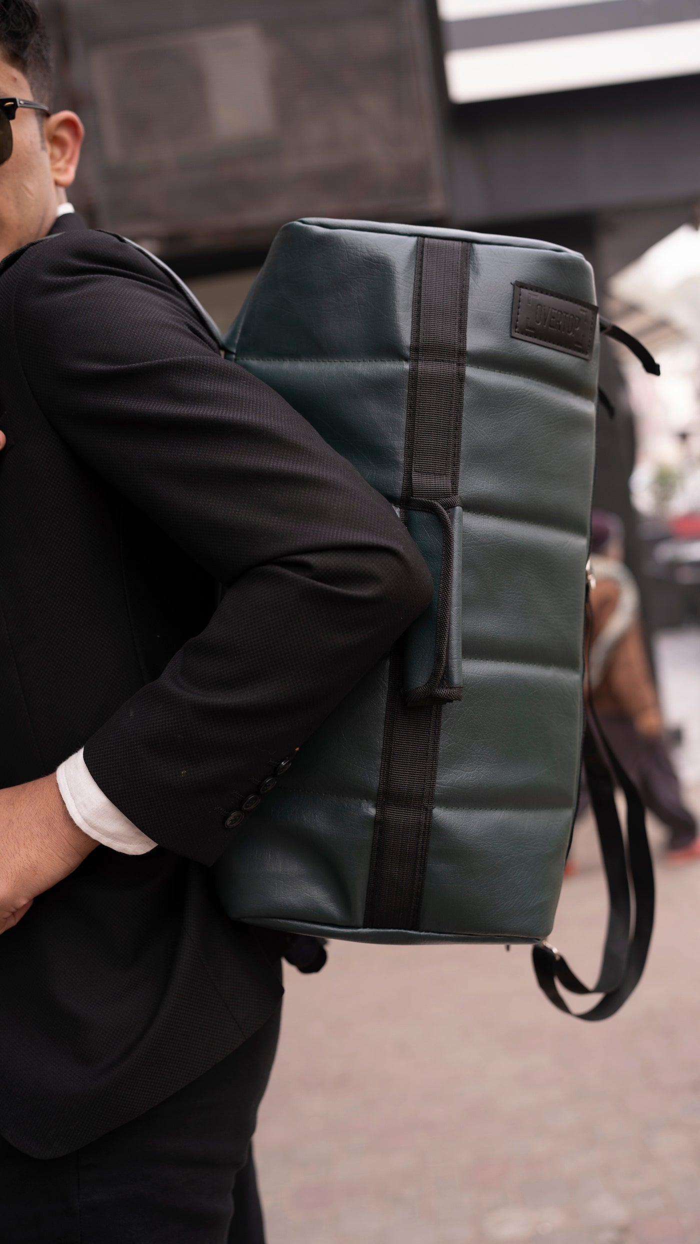 2 in 1 Sandwich Style Duffle Rucksack Dark Green //