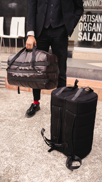 2 in 1 Sandwich Style Duffle Rucksack Black //