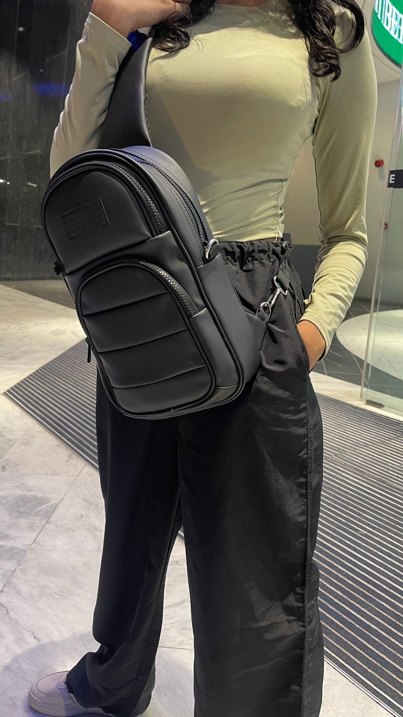 Cross Body Backpack of Leather