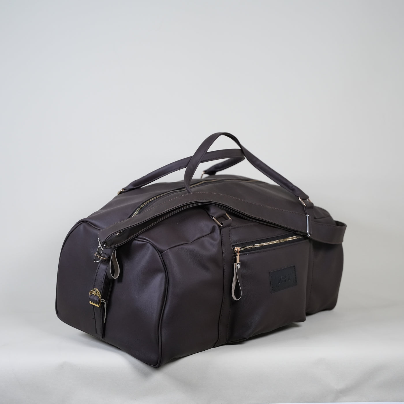 Weekender Dark Textured Brown Leather 40L Duffle Bag