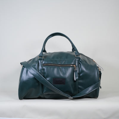 Dark Green Weekender Leather 40L Duffle Bag