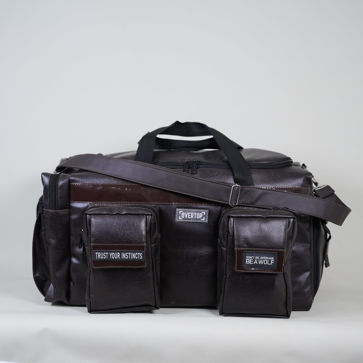 UNRIVALLED DARK TEXTURED BROWN 40L DUFFLE BAG //