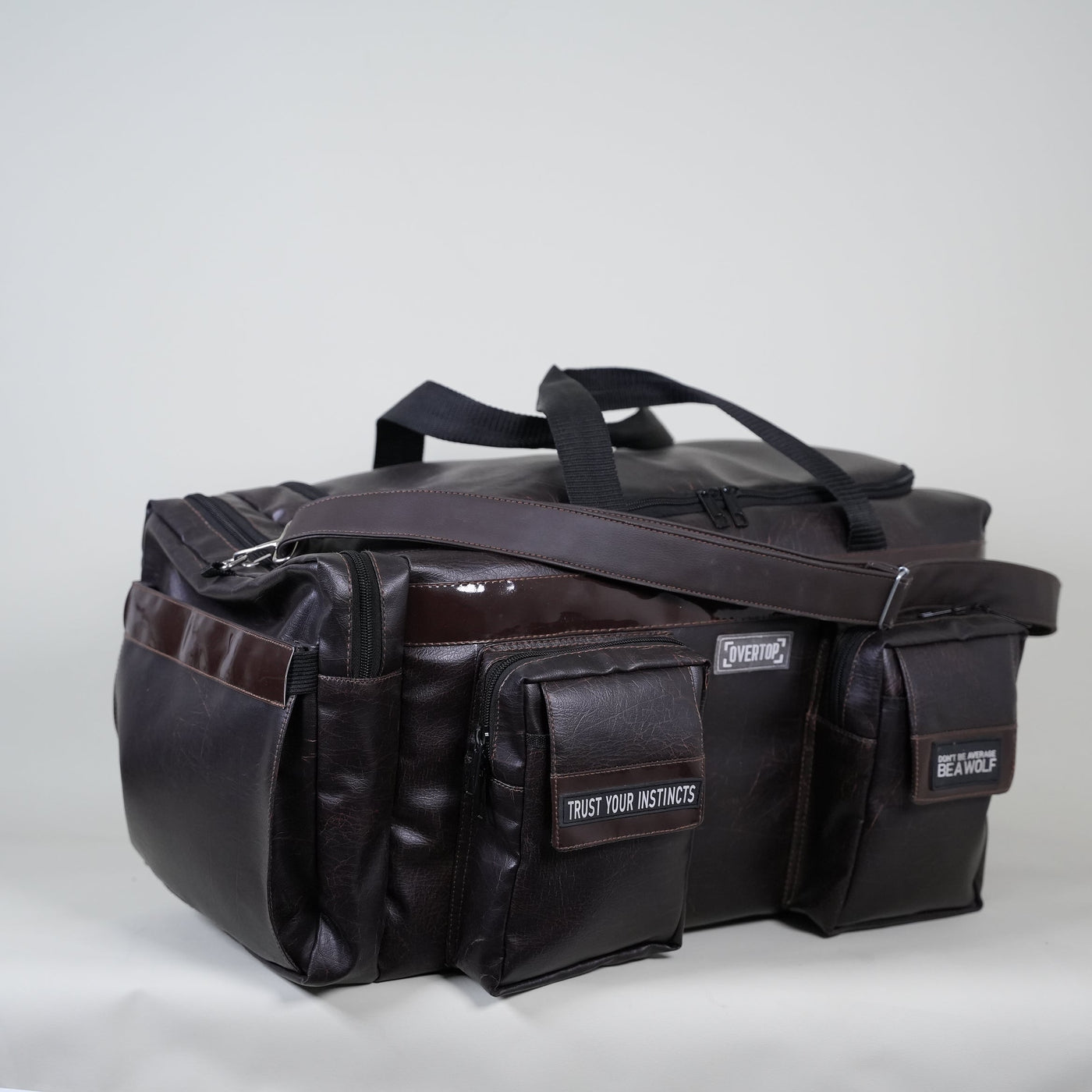 UNRIVALLED DARK TEXTURED BROWN 40L DUFFLE BAG