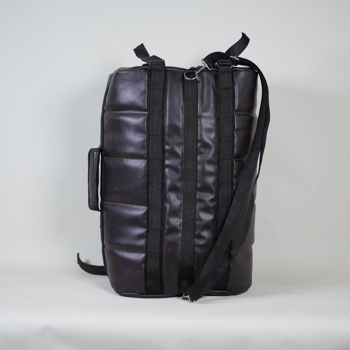 2 in 1 Sandwich Style Duffle Rucksack Textured Brown //