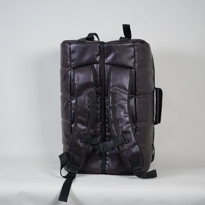 2 in 1 Sandwich Style Duffle Rucksack Textured Brown //