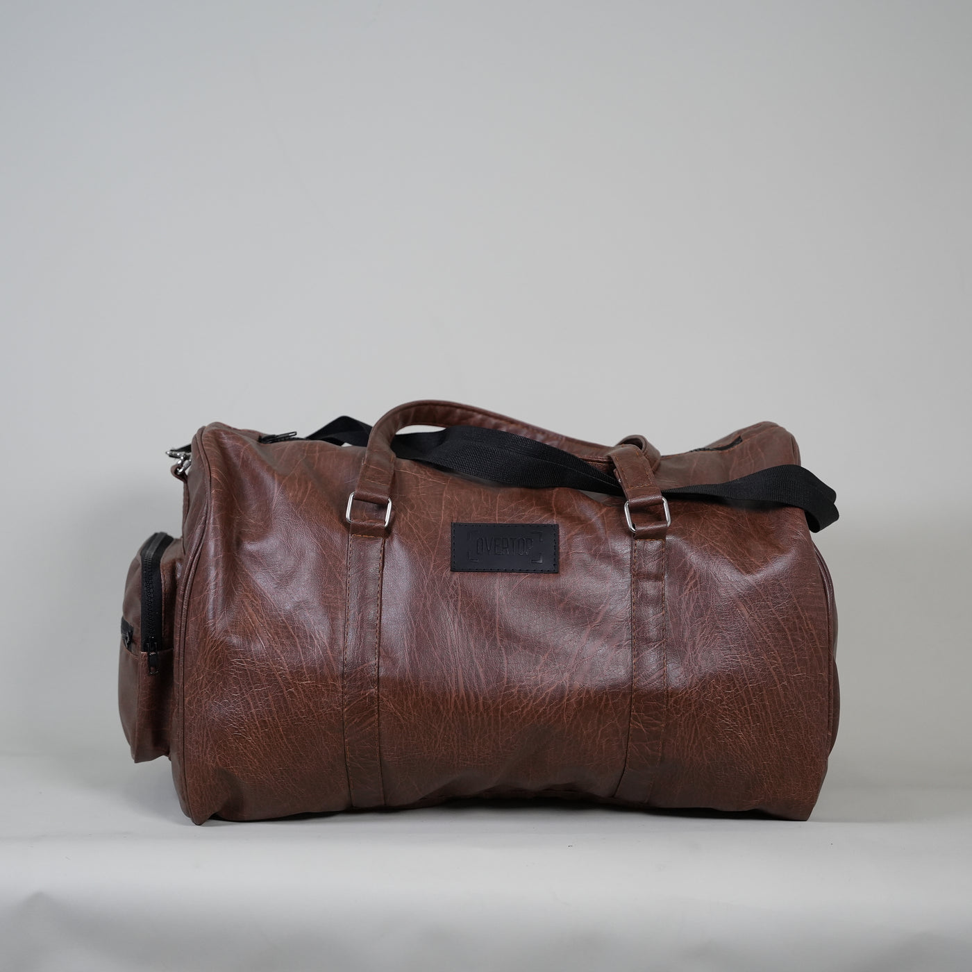 Textured Brown Leather 20L Duffle