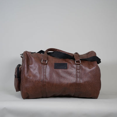 Textured Brown Leather 20L Duffle //