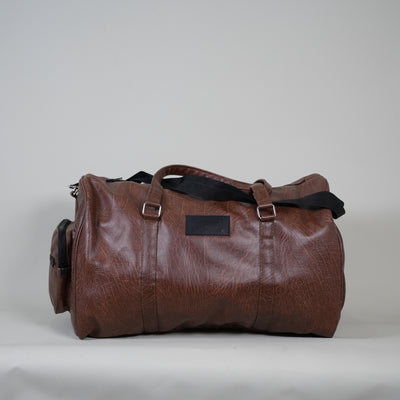 Textured Brown Leather 20L Duffle