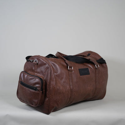 Textured Brown Leather 20L Duffle //