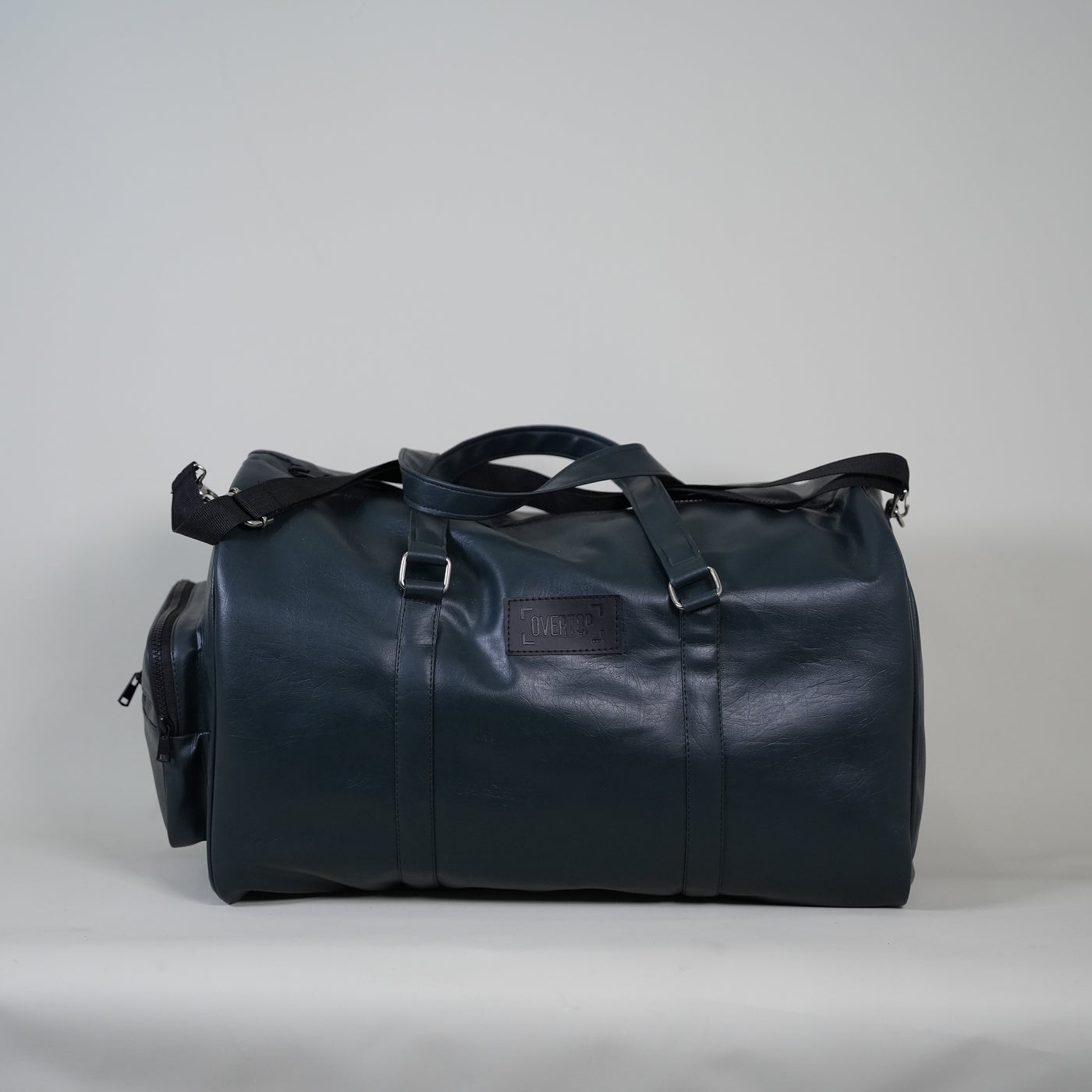 Dark Green Leather 20L Stone Washed Duffle Bag Vol.ii