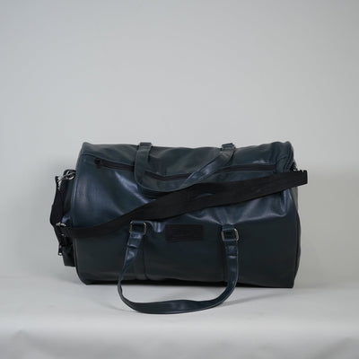 Dark Green Leather 20L Stone Washed Duffle Bag Vol.ii //