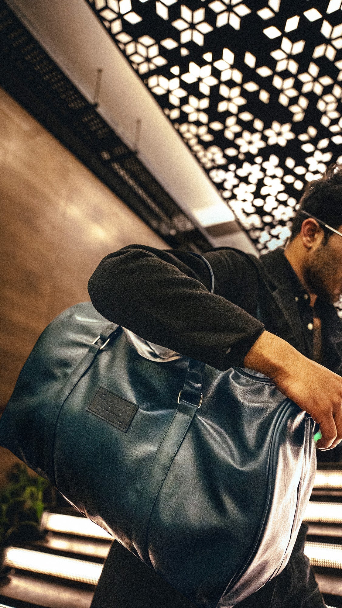 Dark Green Leather 20L Stone Washed Duffle Bag Vol.ii //