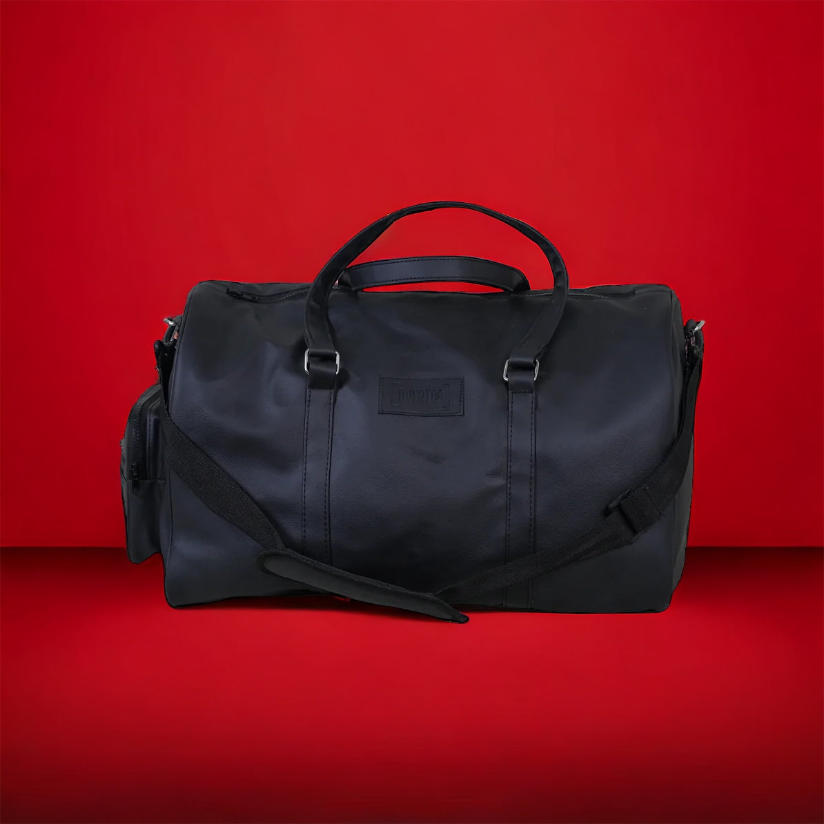 Black 20L Leather Stone Washed Duffle Bag Vol.ii