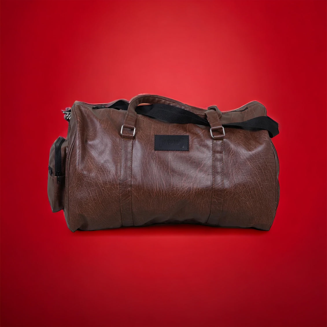 Textured Brown Leather 20L Duffle