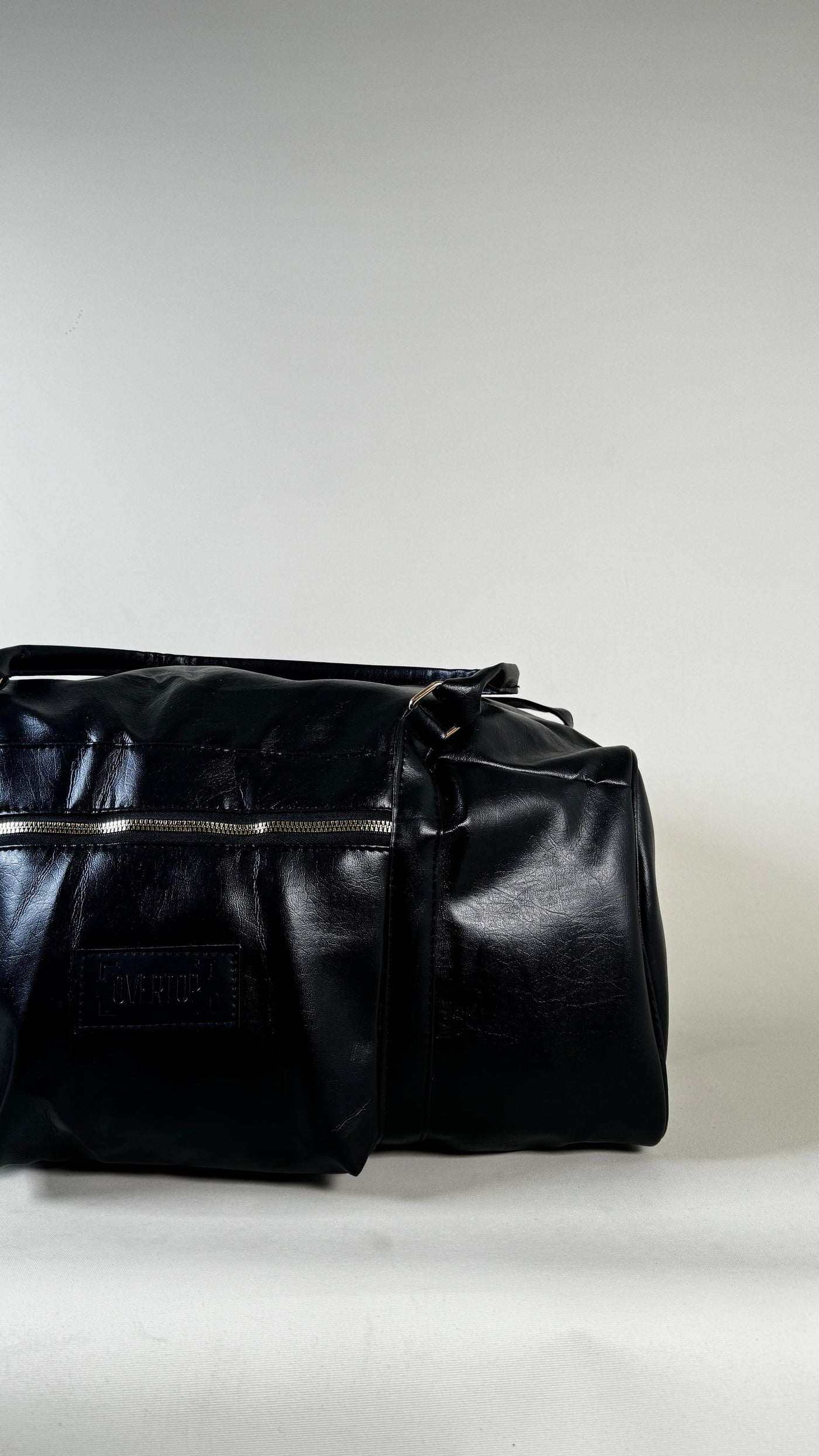 Black Weekender Leather 40L Duffle Bag //