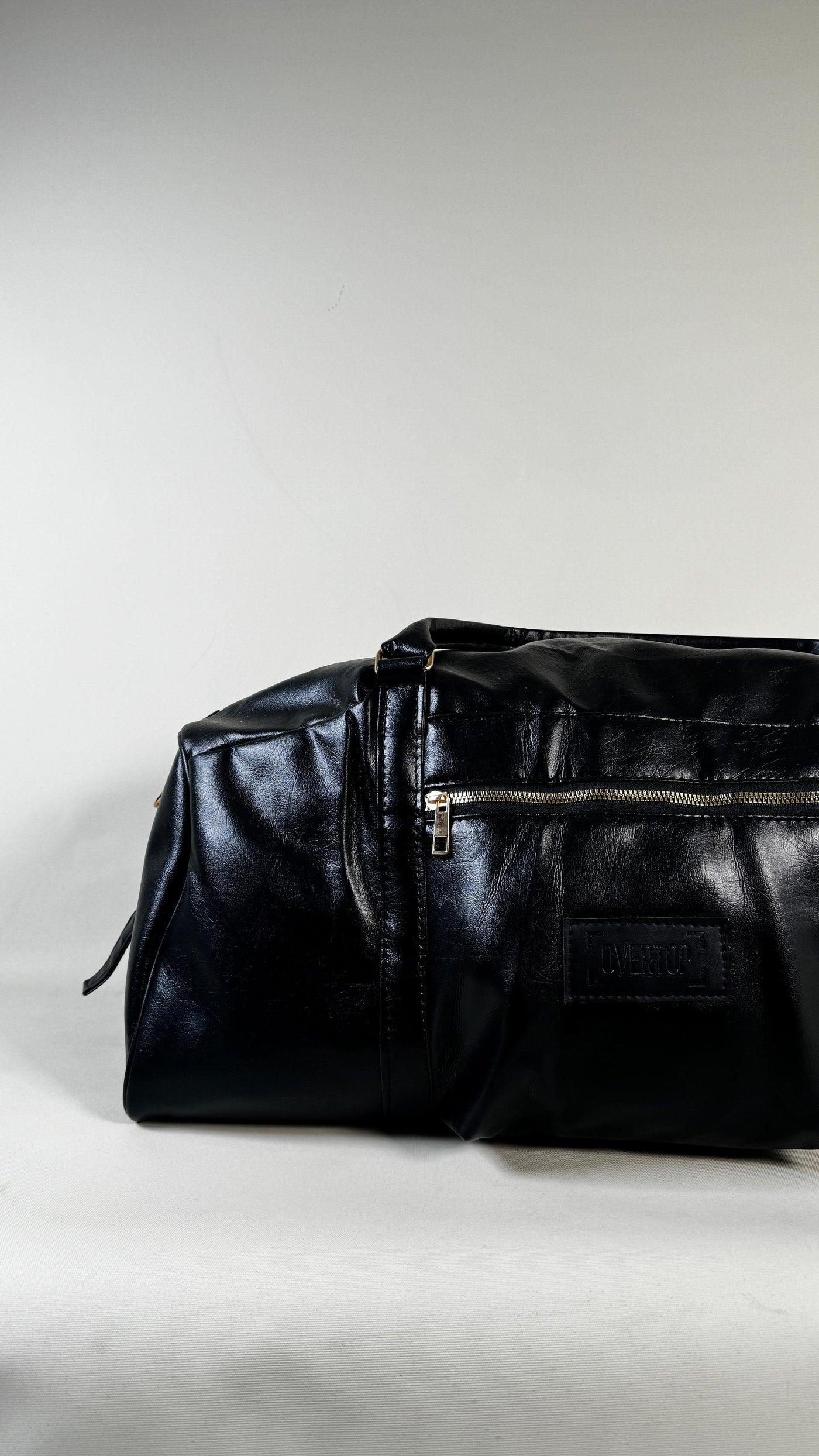 Black Weekender Leather 40L Duffle Bag //