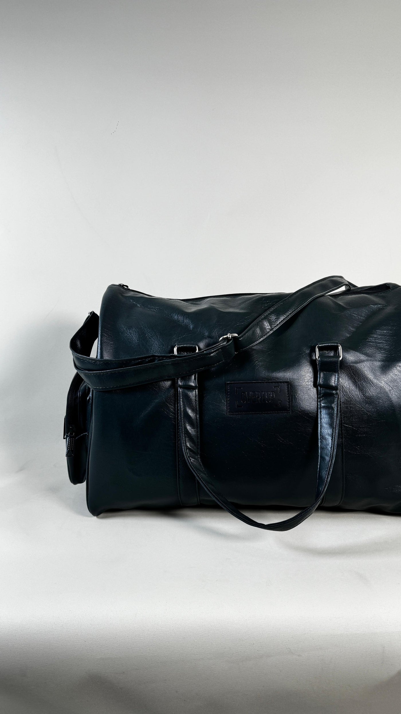 Dark Green Leather 20L Stone Washed Duffle Bag Vol.ii //