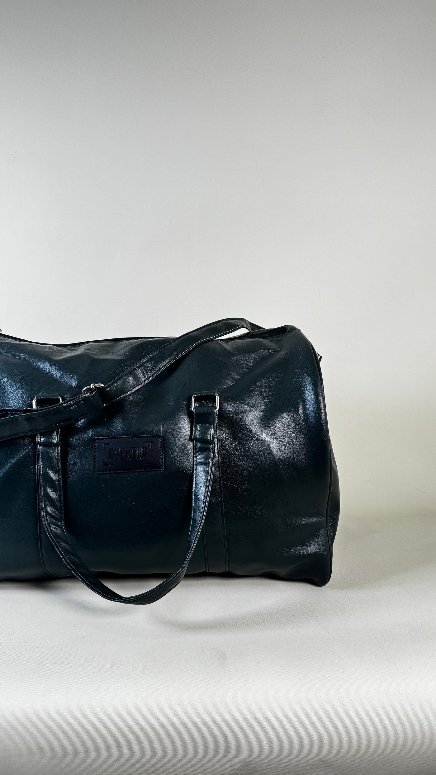 Dark Green Leather 20L Stone Washed Duffle Bag Vol.ii //