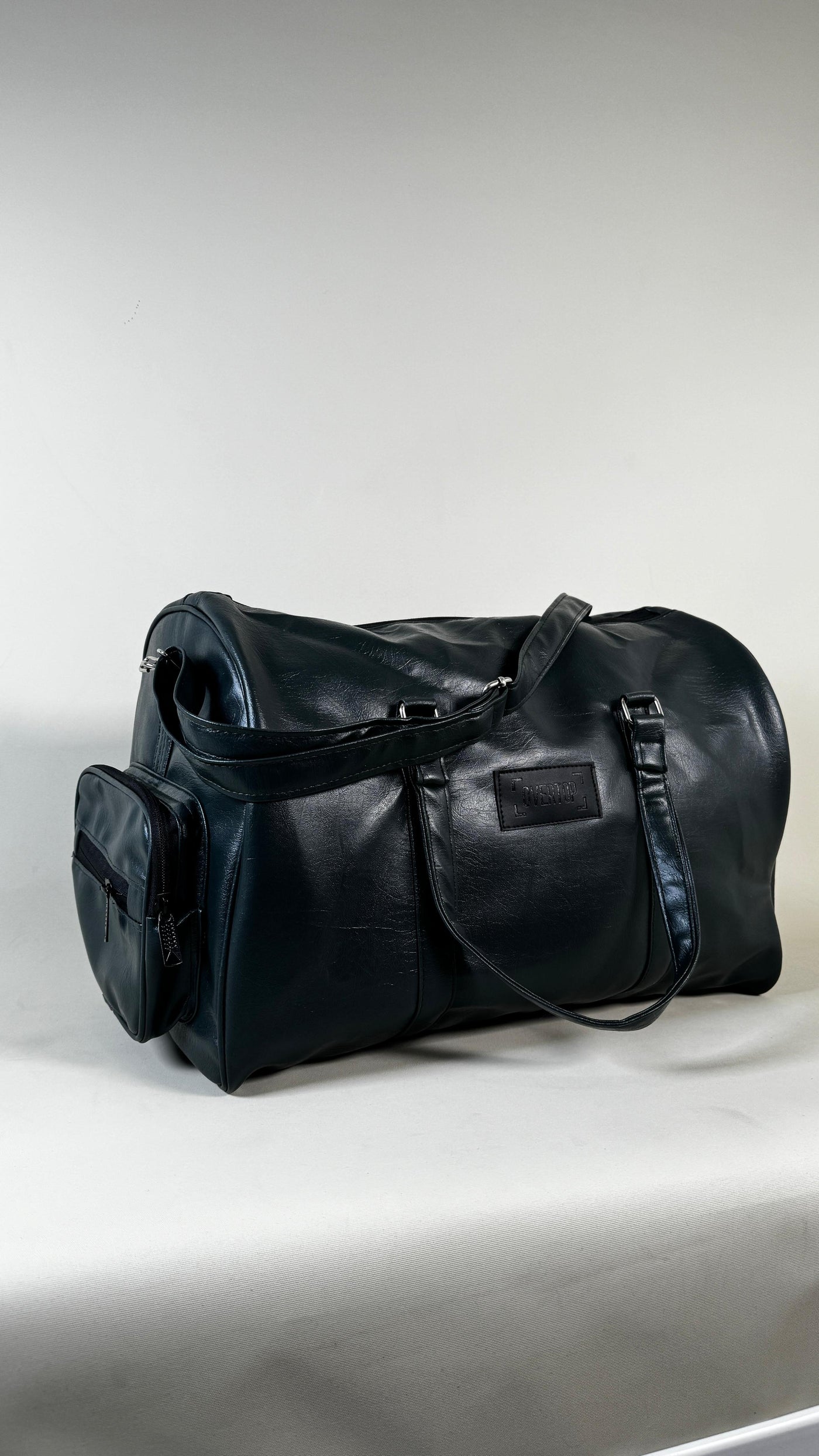 Dark Green Leather 20L Stone Washed Duffle Bag Vol.ii //