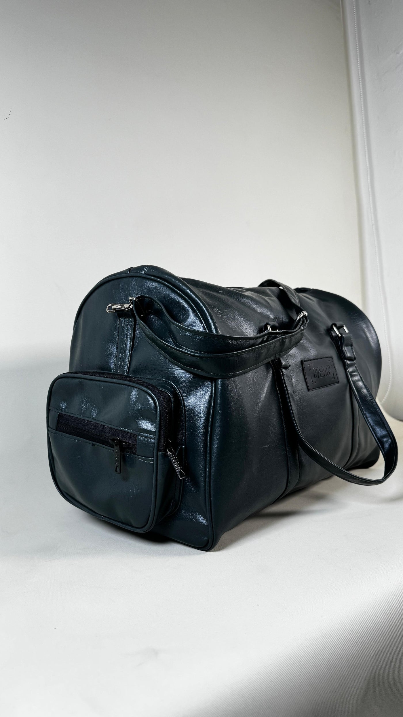 Dark Green Leather 20L Stone Washed Duffle Bag Vol.ii //