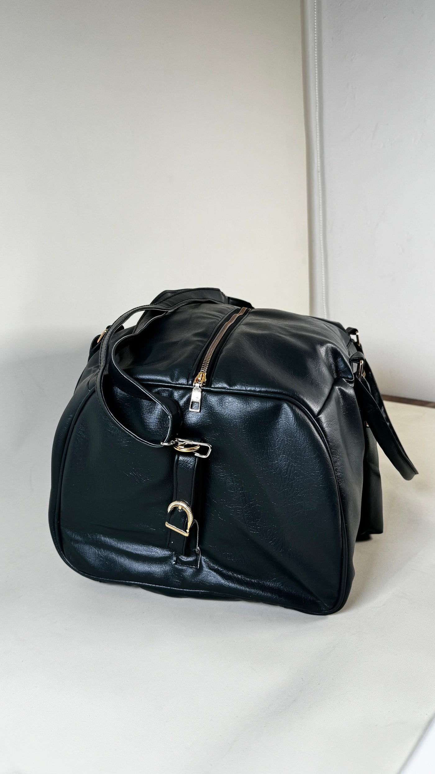 Dark Green Weekender Leather 40L Duffle Bag //