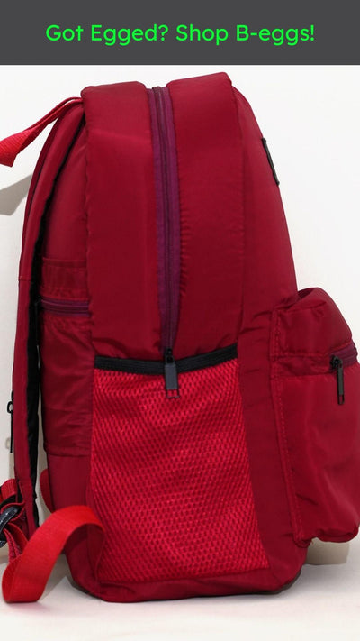 Red Titanium - 2 Separate Laptop Section Backpack S11 // Water Resistant