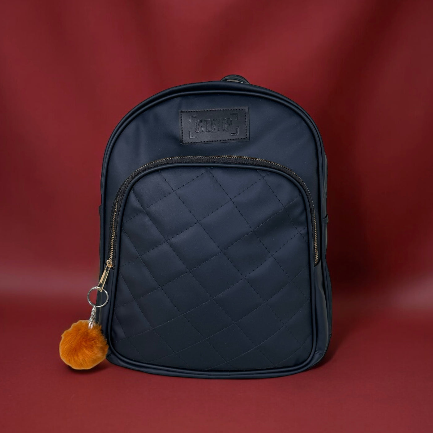 Black Compact Quilted Backpack //