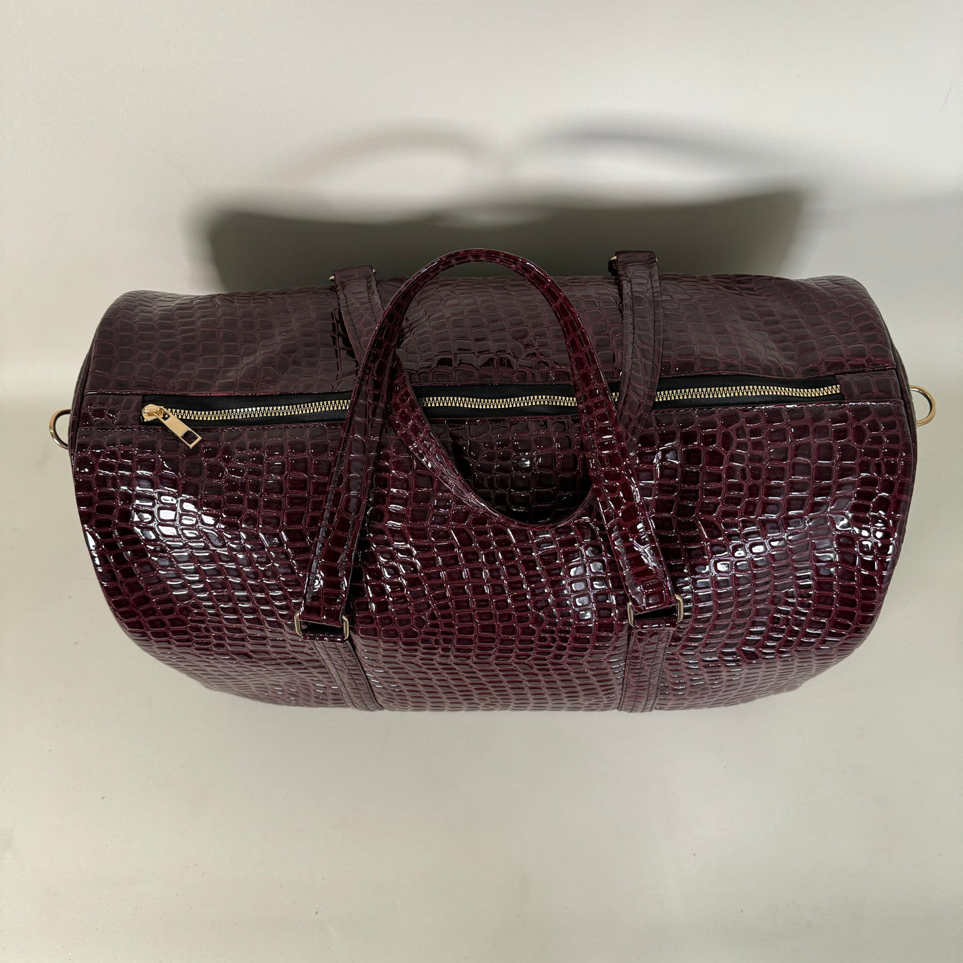 Mahogany Snake Print Leather 20L Duffle //