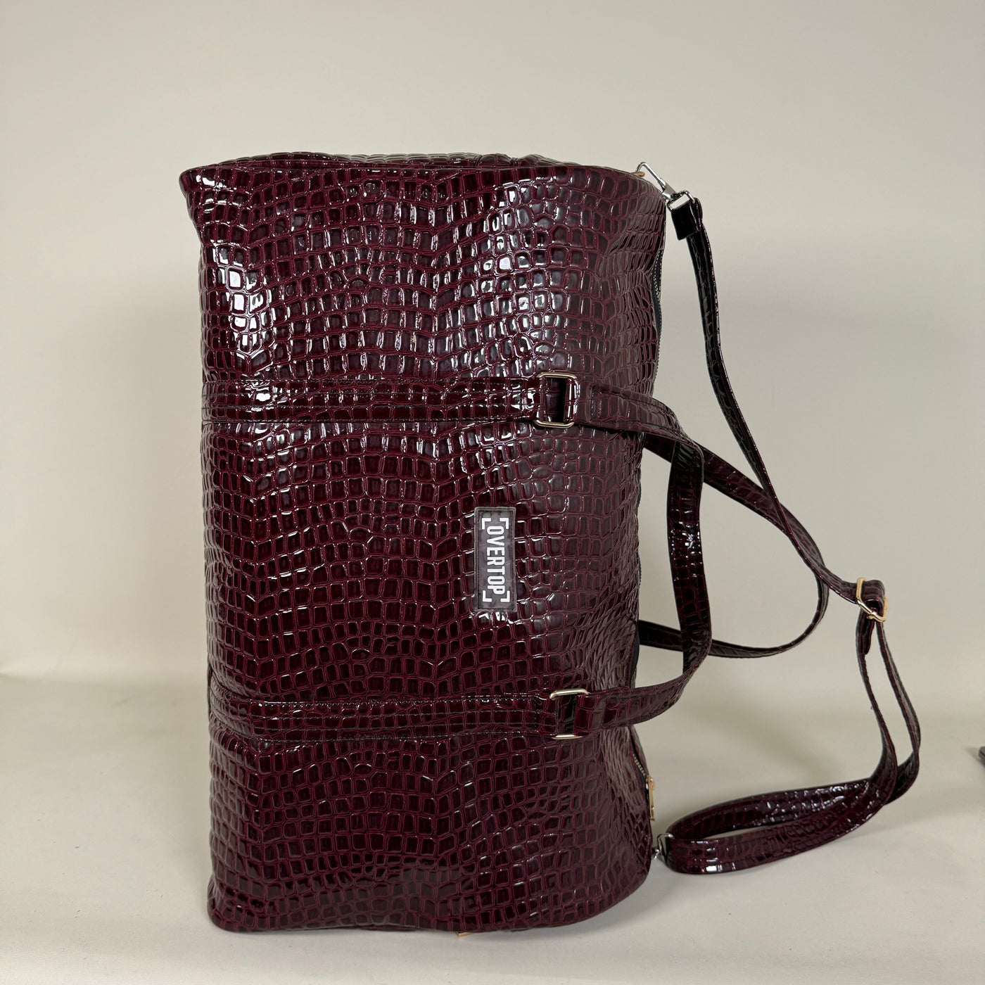 Mahogany Snake Print Leather 20L Duffle //