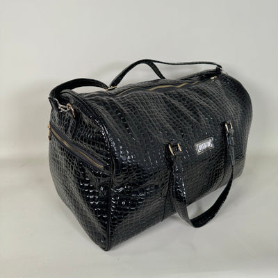 Black Snake Skin Leather 20L Duffle //