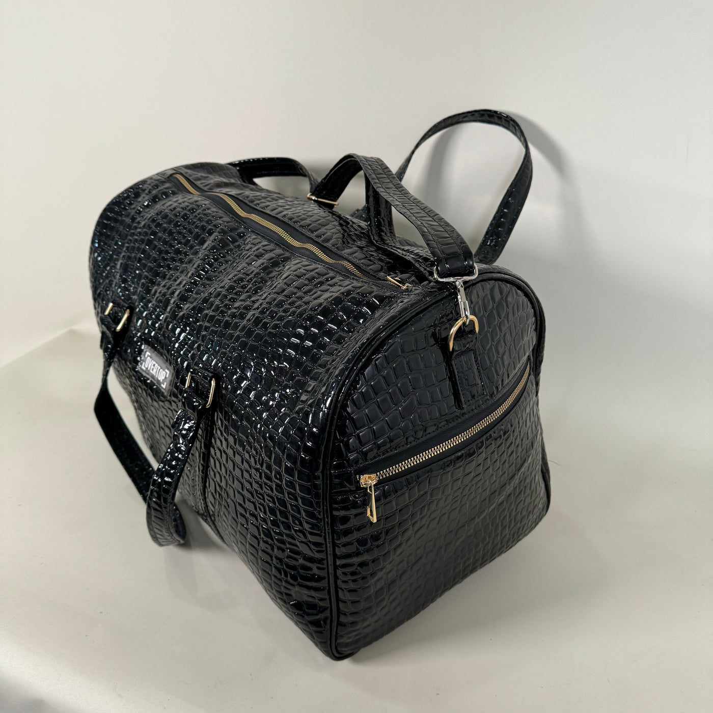 Black Snake Skin Leather 20L Duffle //