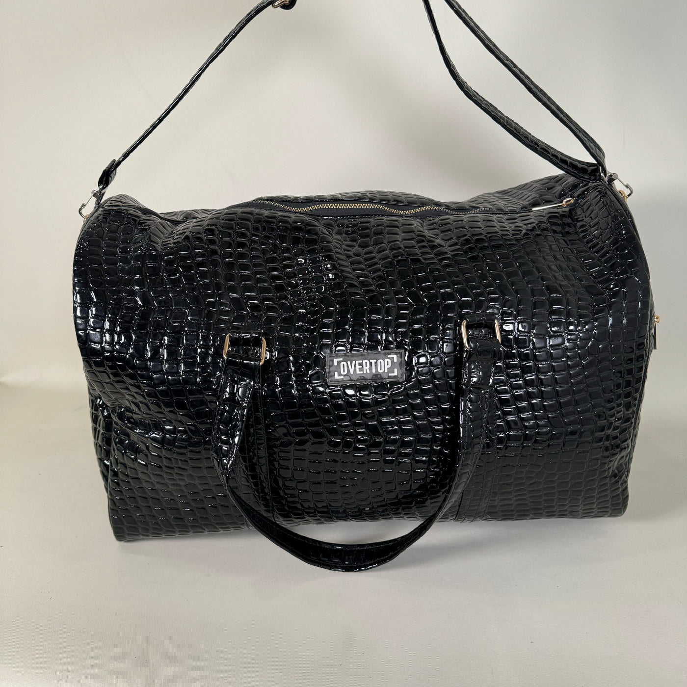 Black Snake Skin Leather 20L Duffle //