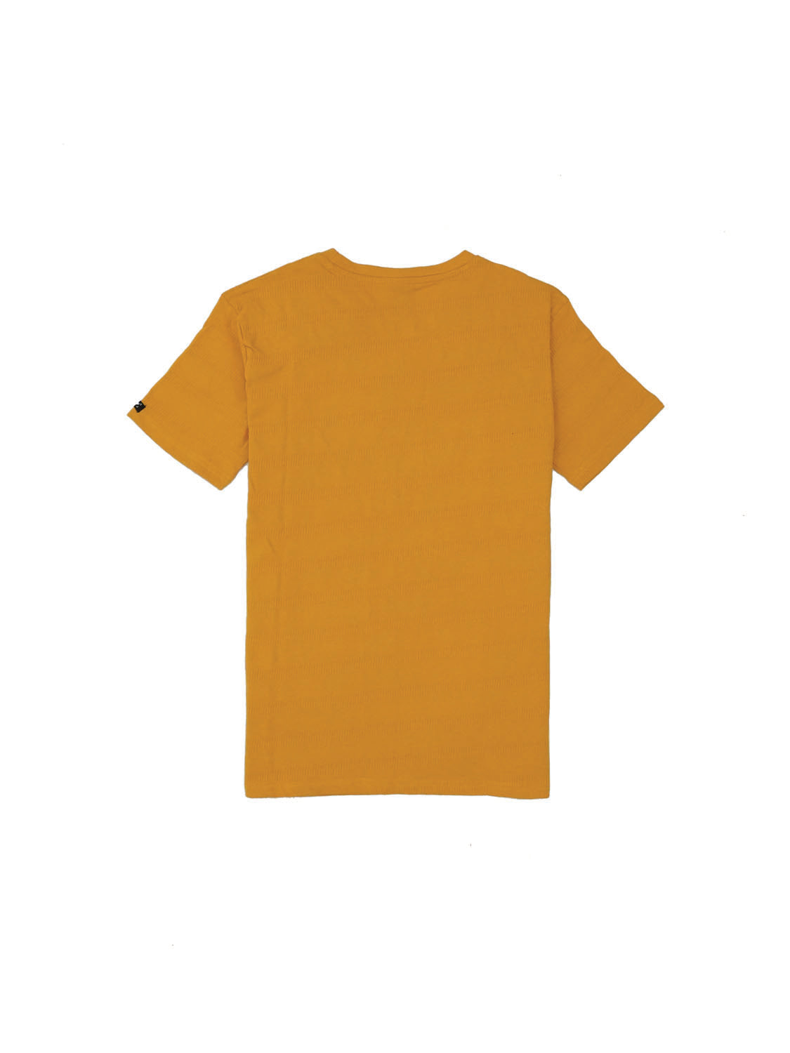 back of mustard color shirt