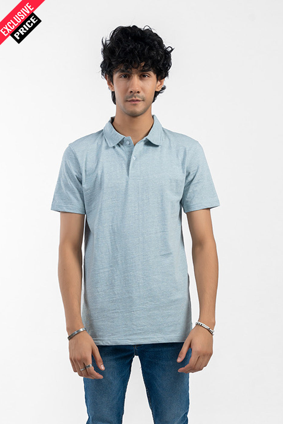 REGULAR FIT TEXTURED POLO