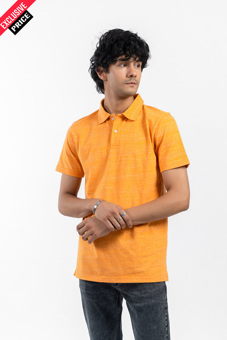 REGULAR FIT TEXTURED POLO