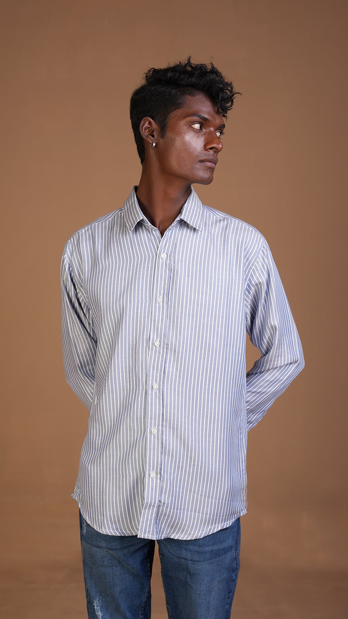 DEFINITE LIGHT BLUE LINING SHIRT