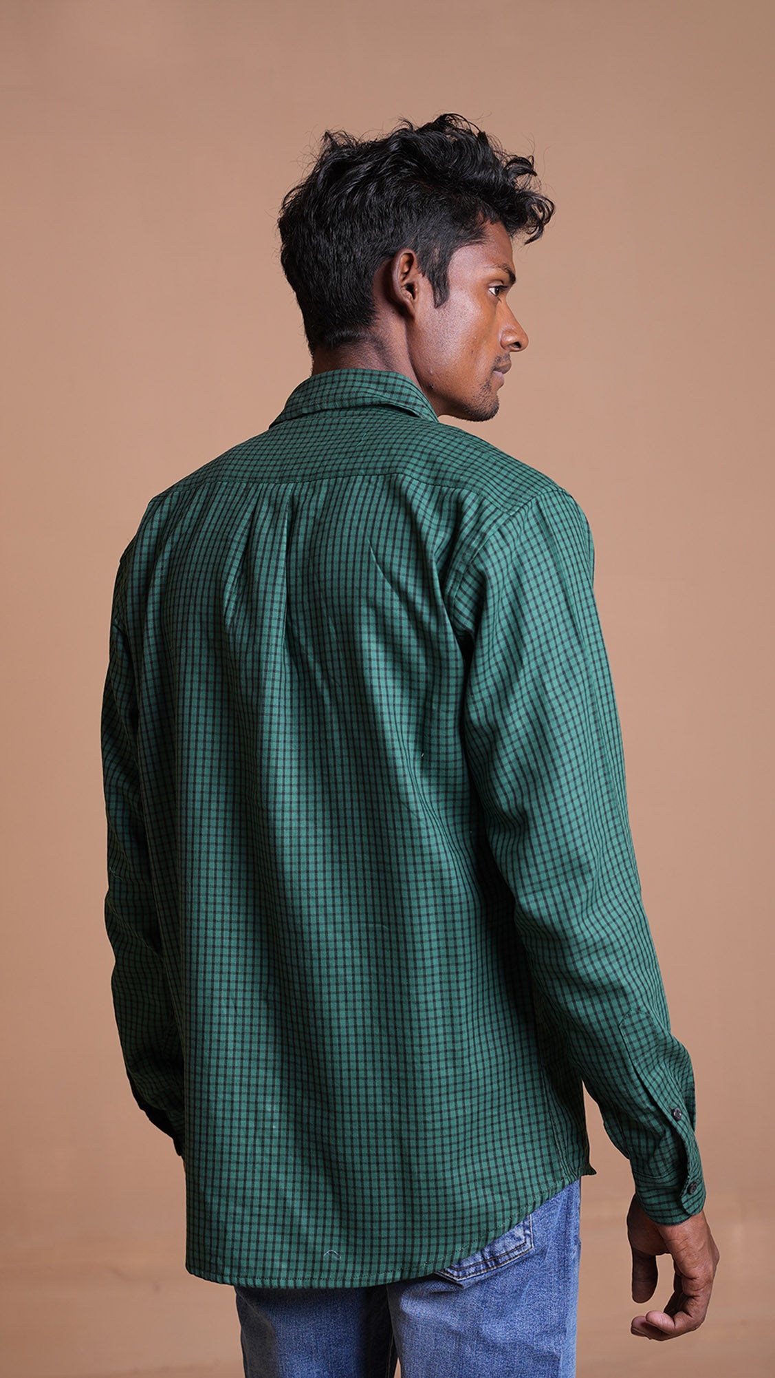 SEA GREEN CHECKERED SHIRT