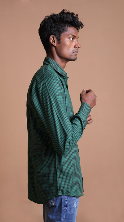 SEA GREEN CHECKERED SHIRT