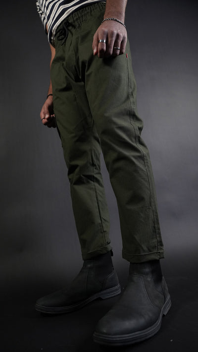 STRAIGHT Dark Olive Passion Trouser