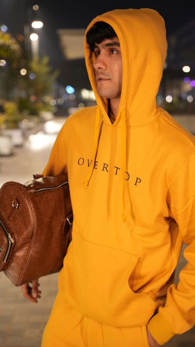 GOLD OVERTOP PRINTED HOODIE -M