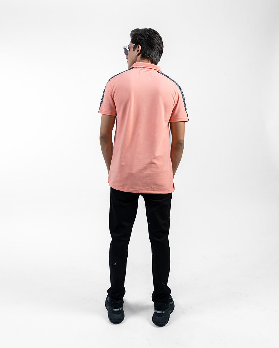 REGULAR FIT POLO WITH SHOULDER TAPE DETAIL