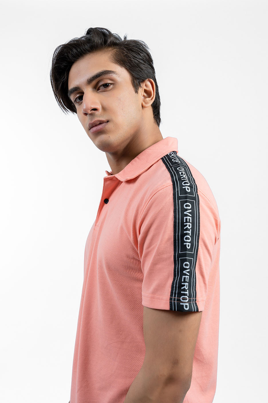 REGULAR FIT POLO WITH SHOULDER TAPE DETAIL