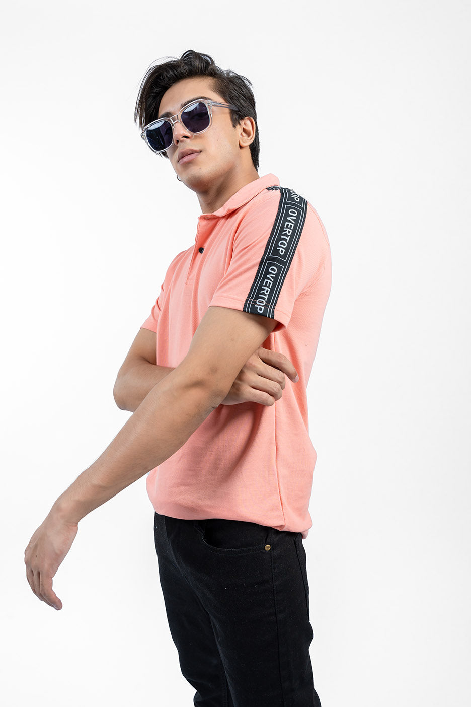 REGULAR FIT POLO WITH SHOULDER TAPE DETAIL