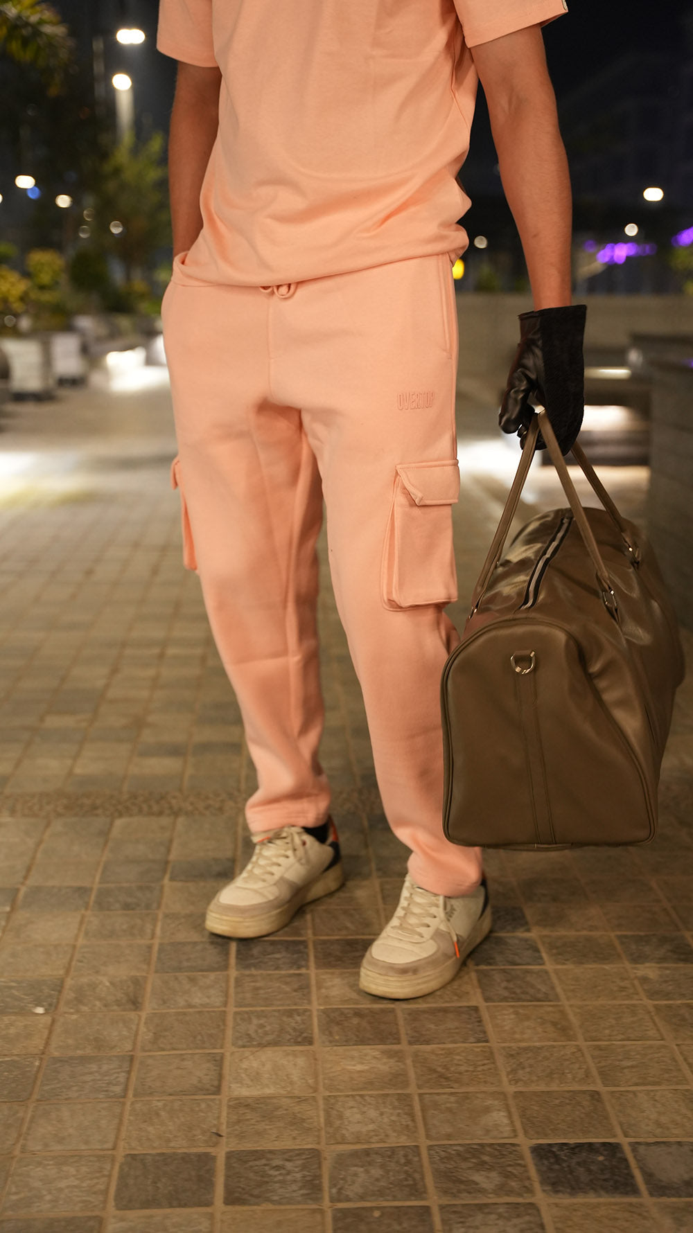 CARGO PEACH OVERTOP FLEECE TROUSER -M