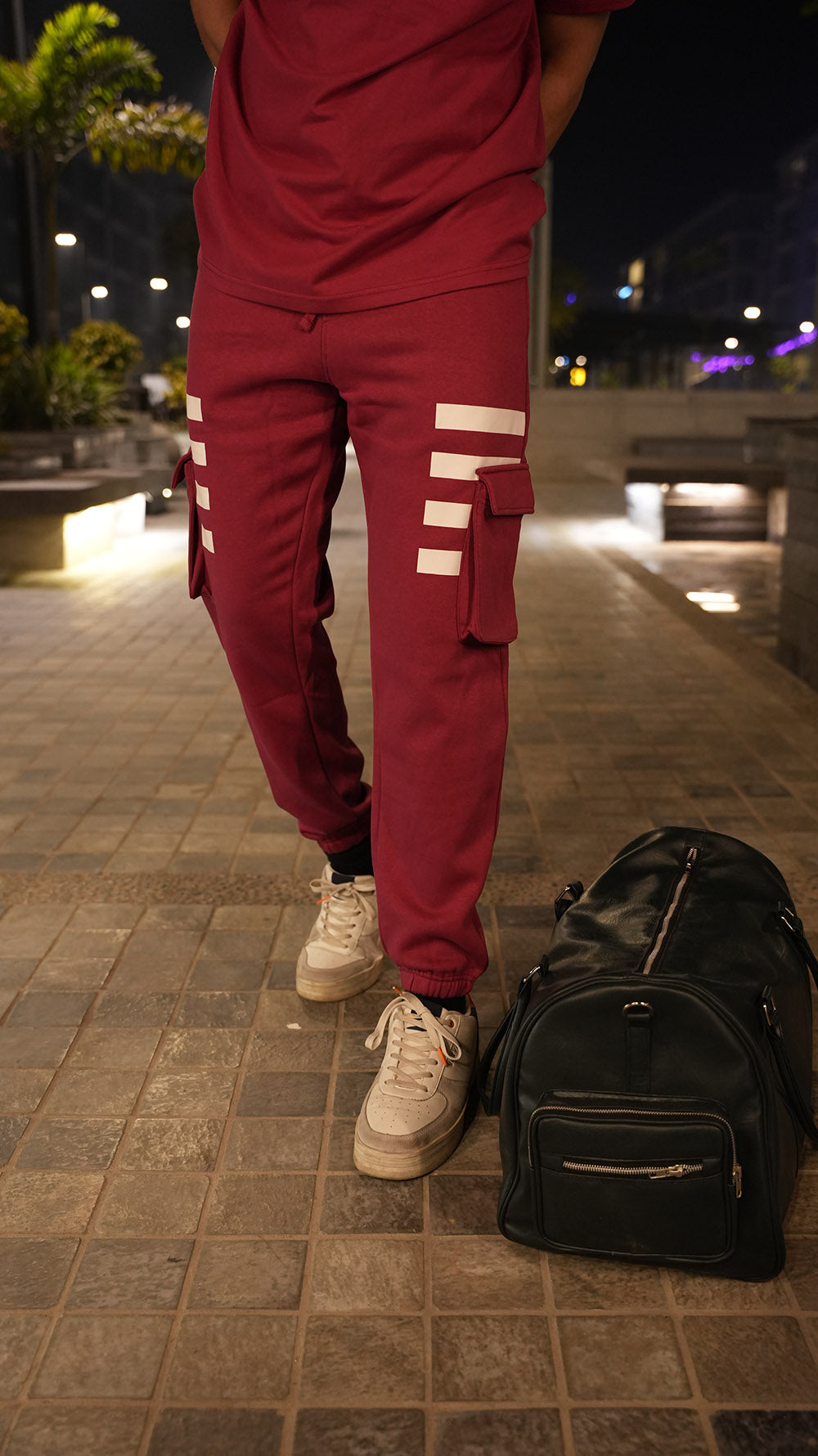 CARGO RED OVERTOP FLEECE TROUSER -M