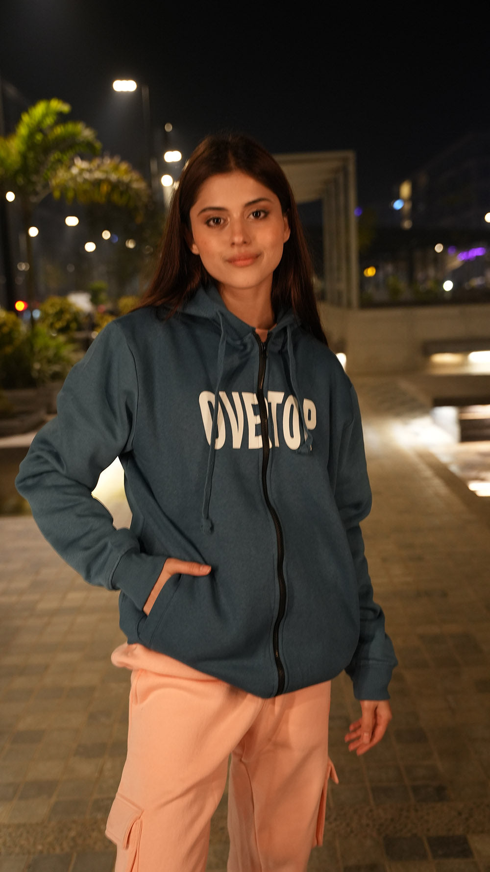 BLUE ASH OVERTOP PRINTED HOODIE -W