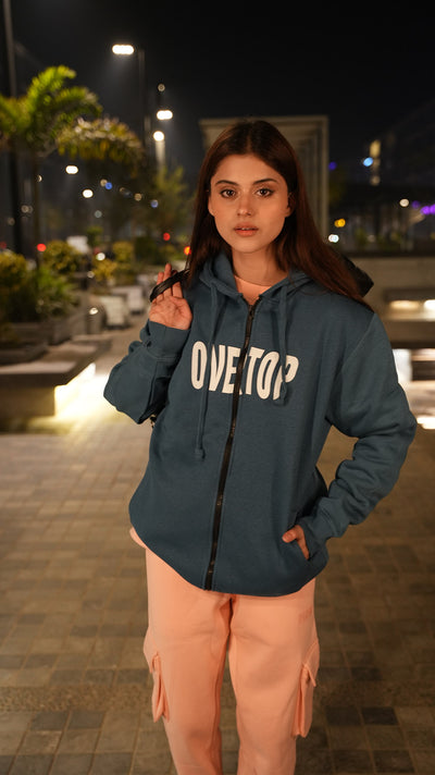 BLUE ASH OVERTOP PRINTED HOODIE -W