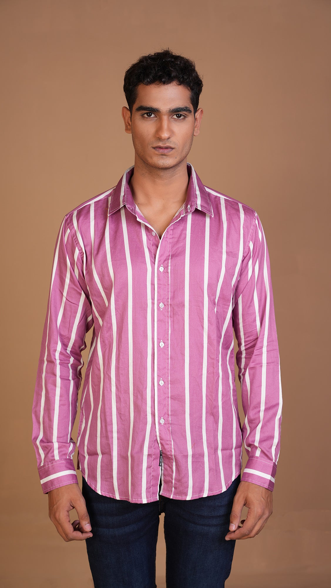 REGULAR FIT COTTON STRIPED SHIRT